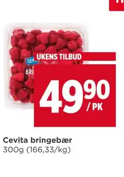 Meny Cevita bringebær tilbud