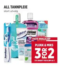 Meny ALL TANNPLEIE tilbud