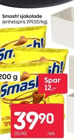 Rusta Smash! sjokolade tilbud