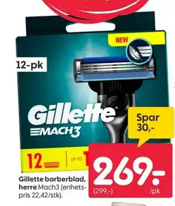 Rusta Gillette barberblad, herre tilbud