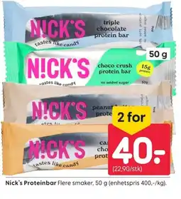 Rusta Nick's Proteinbar tilbud