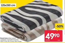 Rusta Pledd Zebra Mykt pledd tilbud