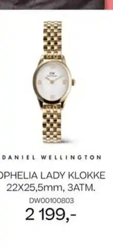 Bjørklund Daniel wellington ophelia lady klokke , 3atm. tilbud