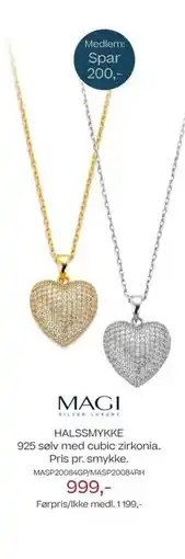 Bjørklund Magi halssmykke 925 sølv med cubic zirkonia. pris pr. smykke. tilbud