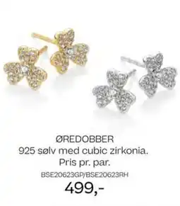 Bjørklund Øredobber 925 sølv med cubic zirkonia. pris pr. par. tilbud