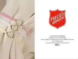 Bjørklund Vennskapsarmbånd 925 sølv. pris pr. armbånd. hvert solgte armbånd gir varme måltider til noen tilbud