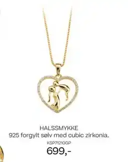 Bjørklund Halssmykke 925 forgylt sølv med cubic zirkonia. tilbud