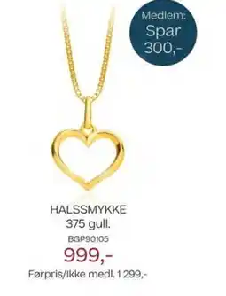 Bjørklund Halssmykke 375 gull. bgp90105 tilbud
