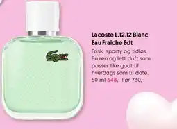 VITA Lacoste L.12.12 Blanc Eau Fraiche Edt tilbud