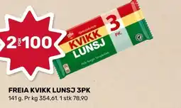 Coop Marked Freia kvikk lunsj 3pk tilbud