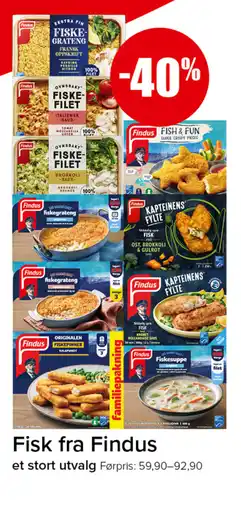 Eurospar Fisk fra Findus tilbud