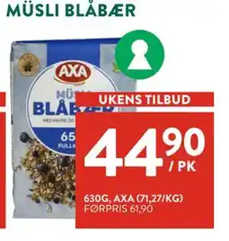 Jacobs MÜSLI BLÅBÆR tilbud