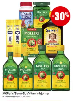 Eurospar Möller's/ Sana-Sol/ Vitaminbjørner tilbud
