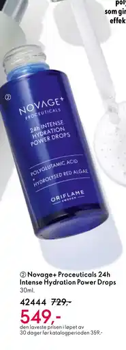 Oriflame Novage+ Proceuticals 24h Intense Hydration Power Drops tilbud