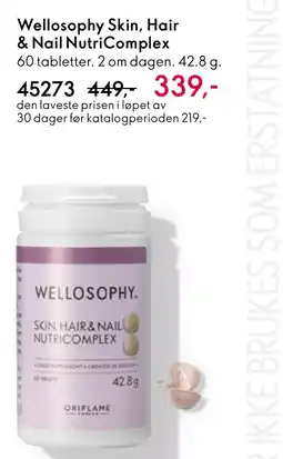 Oriflame Wellosophy Skin, Hair & Nail NutriComplex tilbud