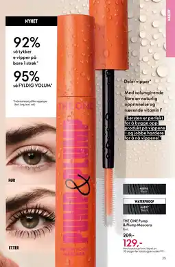 Oriflame THE ONE Pump & Plump Mascara tilbud