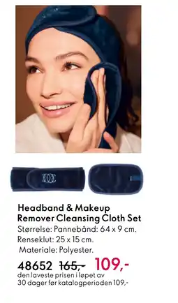 Oriflame Headband & Makeup Remover Cleansing Cloth Set tilbud