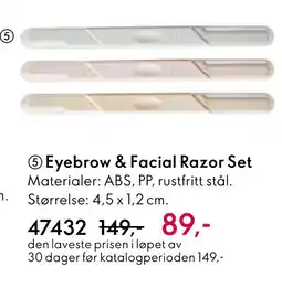 Oriflame Eyebrow & Facial Razor Set tilbud