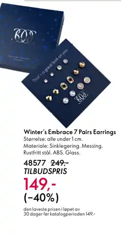 Oriflame Winter's Embrace 7 Pairs Earrings tilbud