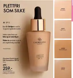 Oriflame Giordani Gold Liquid Silk Foundation SPF 12 tilbud