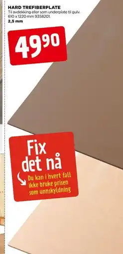 jem & fix HARD TREFIBERPLATE tilbud
