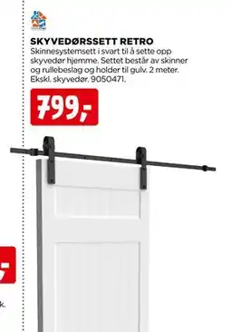 jem & fix SKYVEDØRSSETT RETRO tilbud