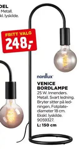jem & fix VENICE BORDLAMPE tilbud