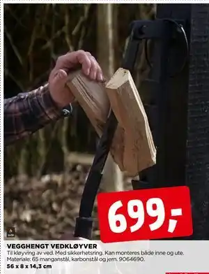 jem & fix VEGGHENGT VEDKLØYVER tilbud