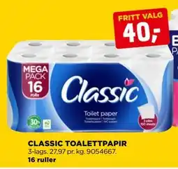 jem & fix CLASSIC TOALETTPAPIR tilbud