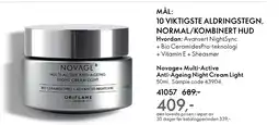 Oriflame Novage+ Multi-Active Anti-Ageing Night Cream Light tilbud