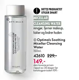 Oriflame Optimals Soothing Micellar Cleansing Water tilbud