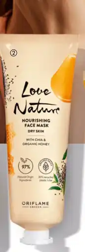 Oriflame Love Nature Nourishing Face Mask with chia & organic honey tilbud