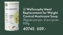 Oriflame Wellosophy Meal Replacement for Weight Control Mushroom Soup tilbud