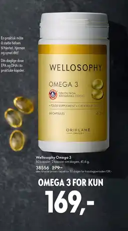 Oriflame Wellosophy Omega 3 tilbud