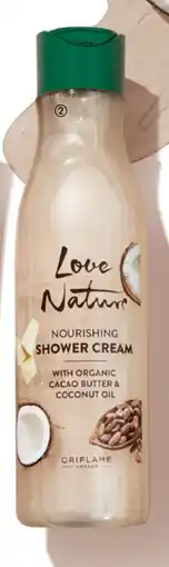 Oriflame Love Nature Nourishing Shower Cream with Organic Cacao Butter & Coconut Oil tilbud