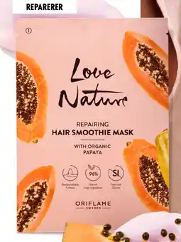 Oriflame Love Nature Repairing Hair Smoothie Mask with Organic Papaya tilbud