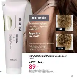 Oriflame DUOLOGI Light Creme Conditioner tilbud