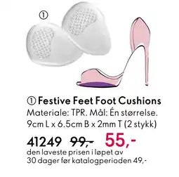 Oriflame Festive Feet Foot Cushions tilbud