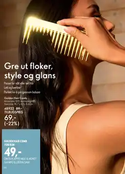 Oriflame Golden Hair Comb tilbud