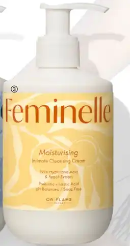Oriflame Feminelle Moisturising Intimate Cleansing Cream with Hyaluronic Acid and Peach Extract tilbud