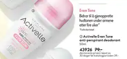 Oriflame Activelle Even Tone anti-perspirant deodorant tilbud