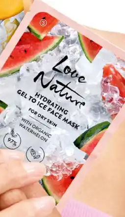 Oriflame Love Nature Hydrating Gel to Ice Face Mask with Organic Watermelon tilbud