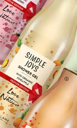 Oriflame Simple Joys Shower Gel with Organic Pineapple Festive Edition Love Nature tilbud