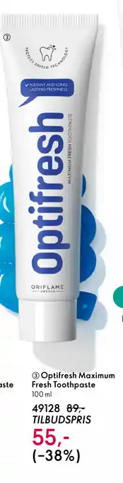 Oriflame Optifresh Maximum Fresh Toothpaste tilbud
