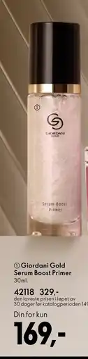 Oriflame Giordani Gold Serum Boost Primer tilbud