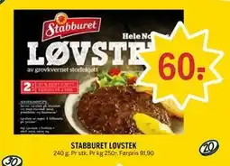 Coop Prix STABBURET LØVSTEK tilbud