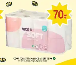 Coop Prix COOP TOALETTPAPIR NICE & SOFT 16 PK tilbud