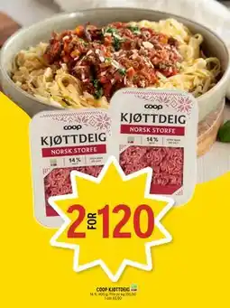 Coop Prix COOP KJØTTDEIG tilbud