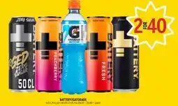 Coop Prix BATTERY/GATORADE tilbud