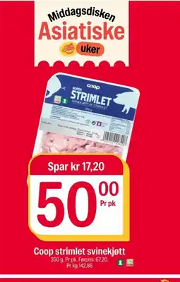 Coop Extra Coop strimlet svinekjøtt tilbud